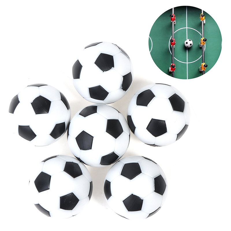 6PCS 32mm Small Socer Ball Mini Table Football Balls Black White Socer Ball for Entertainment