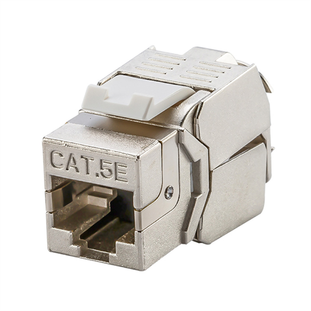 RJ45 Female Connector Cat5e Cat6 Cat6A Network Toolless Keystone Module Full Shielded RJ 45 Socket To LSA Toolfree Termination: Cat5e / 10pcs
