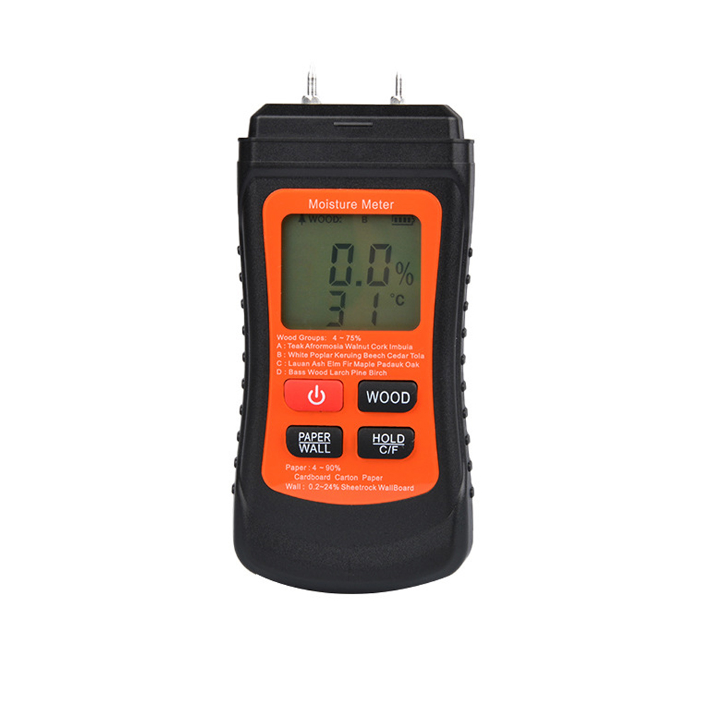 Wood Moisture Meter With LCD Screen For Measure Wood Paper Cardboard Wall Building Materials Moisture Evaluate Flood Damage
