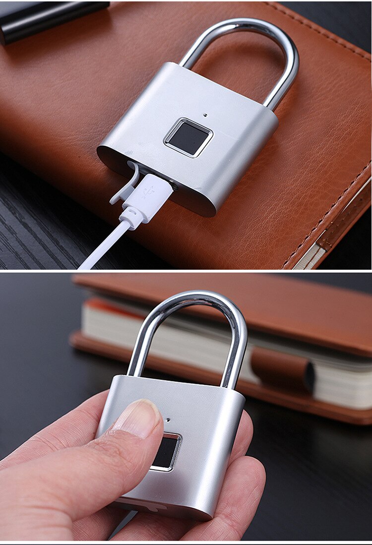IP65 Waterproof Smart Electronic Fingerprint Padlock/Smart Biometric Fingerprint Pad lock