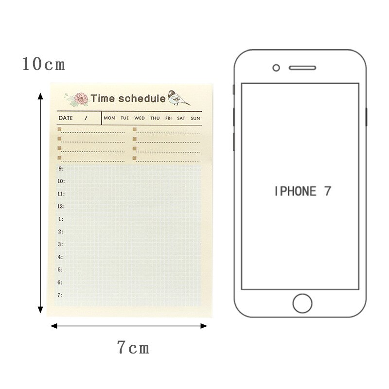 Cute Kawaii Portable Pocket Notebook Weekly Monthly Book Diary Agenda for Kids Daily School Supplies Notebook Work Planner: Rose Red