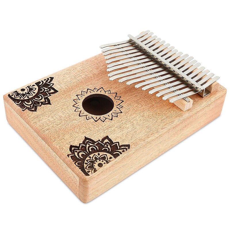17 Key Kalimba African Solid Wood Thumb Finger Piano Sanza Mbira Calimba Play with Guitar Wood Musical Instruments