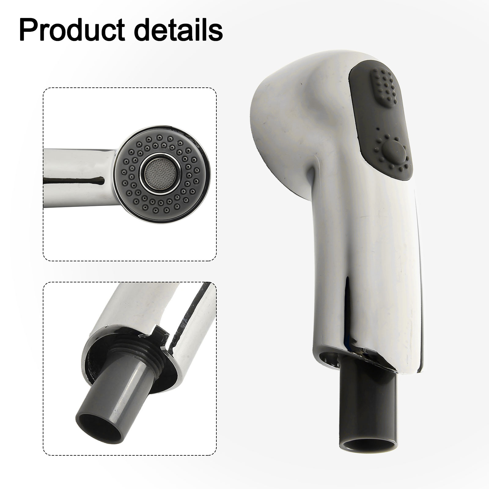 Boquilla de pulverización extraíble para Zedra para Europlus, cabezal de pulverización para grifo cromado 46312IE0, accesorios de herramientas para grifo de cocina y baño, 1 ud.