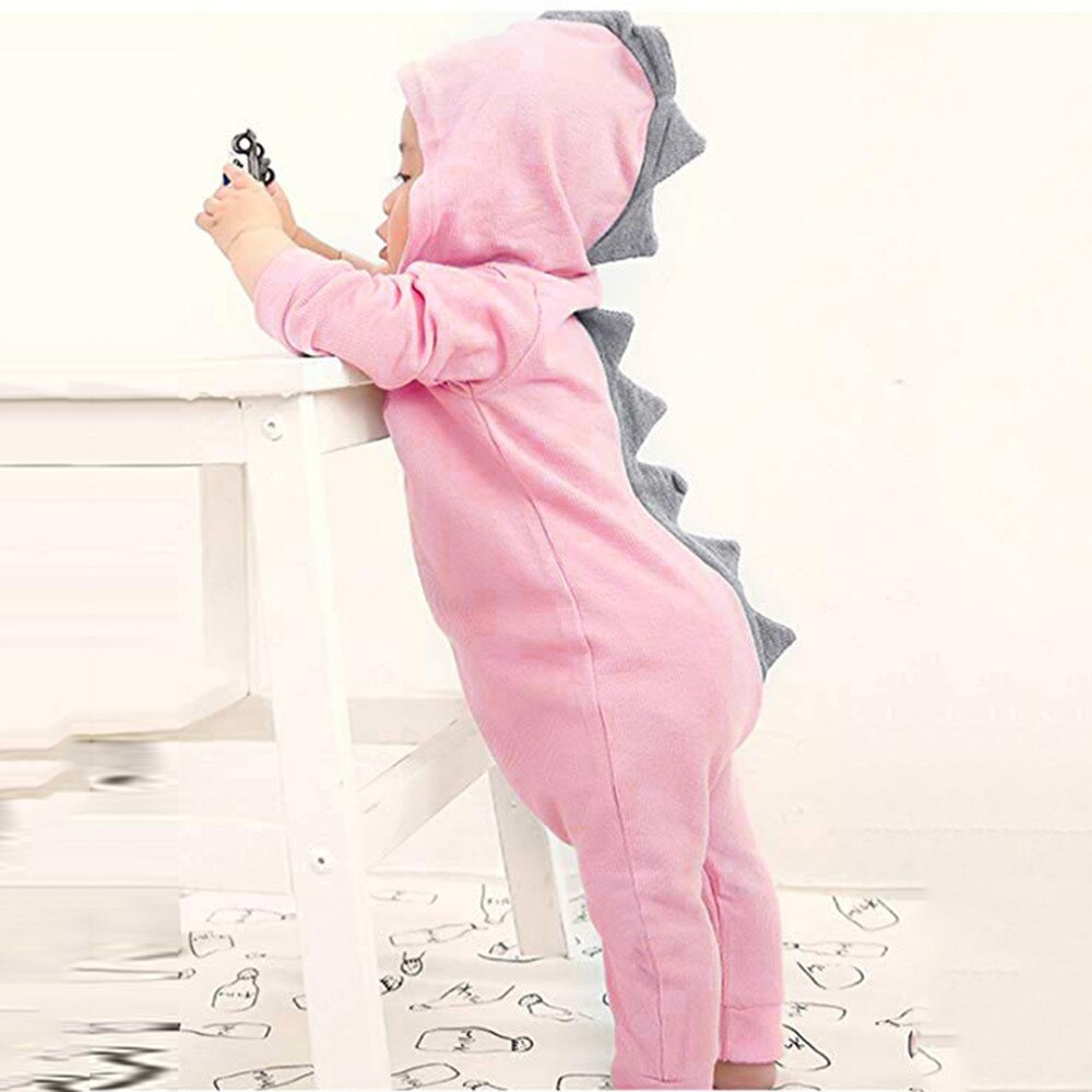 Vêtements pour bébés, combinaison modèle modèle vêtements décontractés, barboteuse dinosaure, à capuche, pour garçons et filles, combinaison animaux mignonne