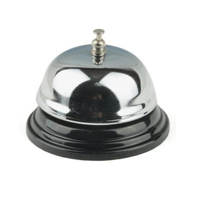 1Pcs Desk Keuken Hotel Counter Receptie Kleine Ring Service Bell Bell Summoning Bell Restaurant Call Maaltijd Zilveren Kitch j4L2: Default Title