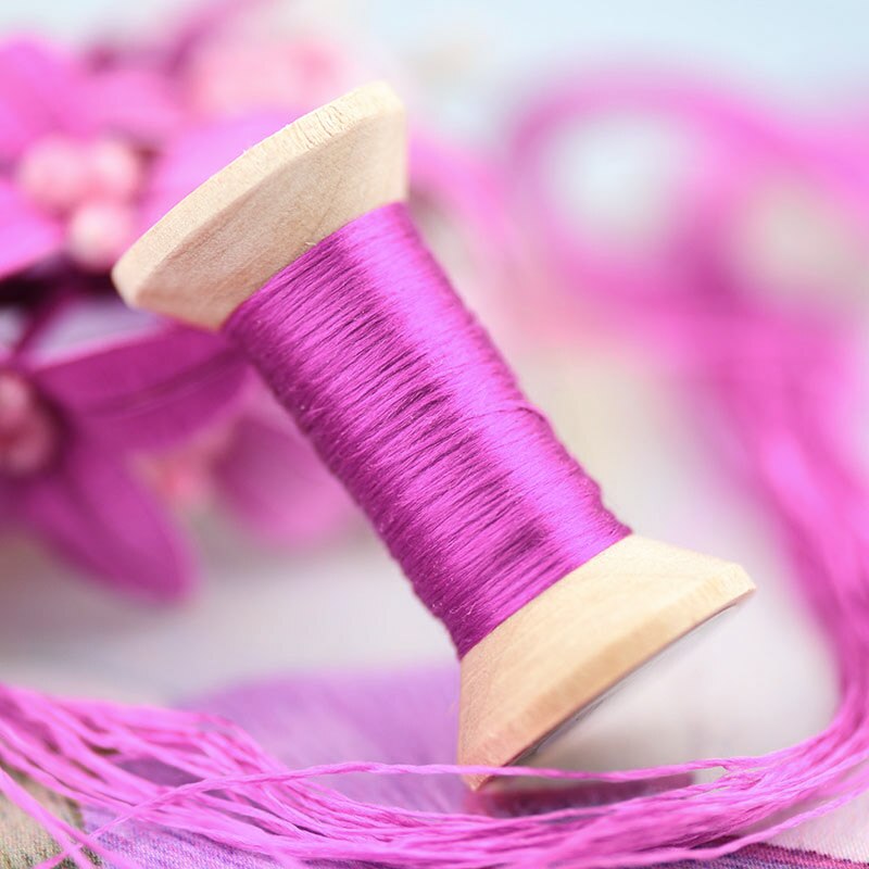 Handmade embroidery embroidery thread spool / silk embroidery thread / wrapped silk silk thread / rose purple / each 20 meters: 6