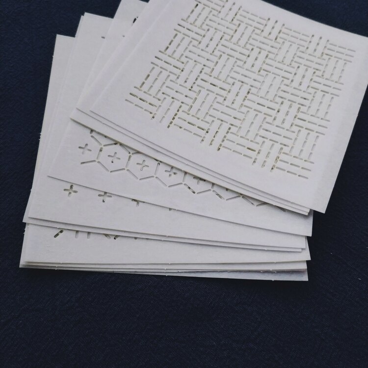 Sashiko Drawing Template Sashiko Stencil Flower Template Sashiko Accessories
