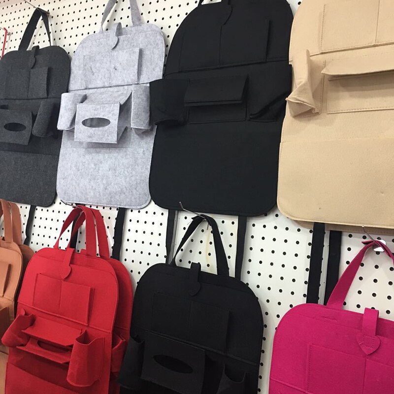 1PCS Organizer Autostoel Autostoel Opknoping Zakken Seat Bag Gehumaniseerd Opbergtas Vilt Covers Achterbank Zakken