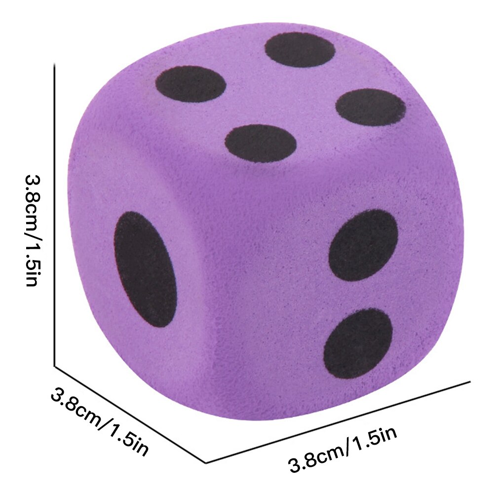 Dado de espuma EVA gigante para niños, 2 uds., 3,8 CM, adecuado para juegos al aire libre, dados para niños, juguetes educativos de escritorio