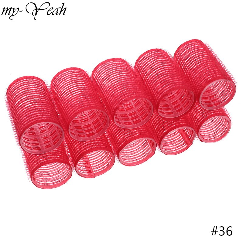 10pcs/Lot Different Size Self Grip Hair Rollers Magic Curlers DIY Home Use Hairdressing Roller Hair Styling Tool DIY Home: 35mm