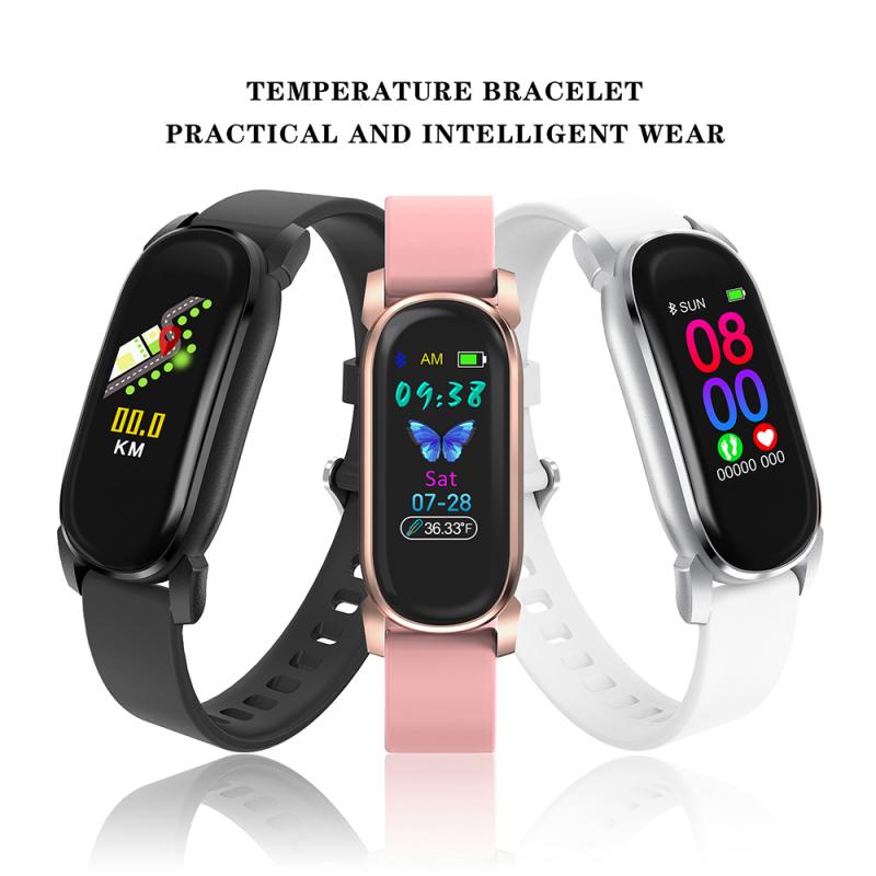 YD8 Smartwatch - Body Temp, Heart Rate, Sleep Monitor - Color LCD Touchscreen - Forged Carbon Case