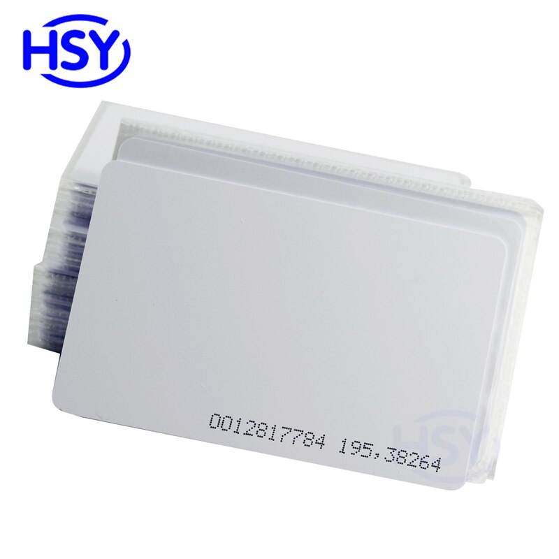 Hsy 125 khz proximity em id älykortit rfid kulunvalvonta  tk4100 em4100 valkoista korttia