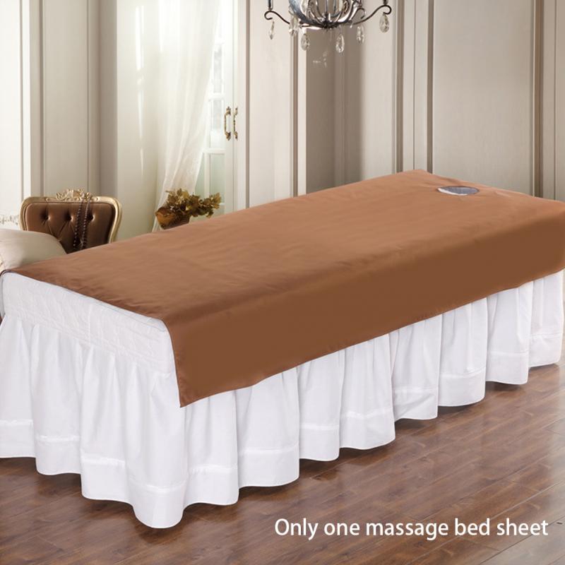 Kosmetisk salon massage spa lagen sofa hjem blødt sengetøj artikel almindelige senge dække med hul: Brun / 115 x 190cm
