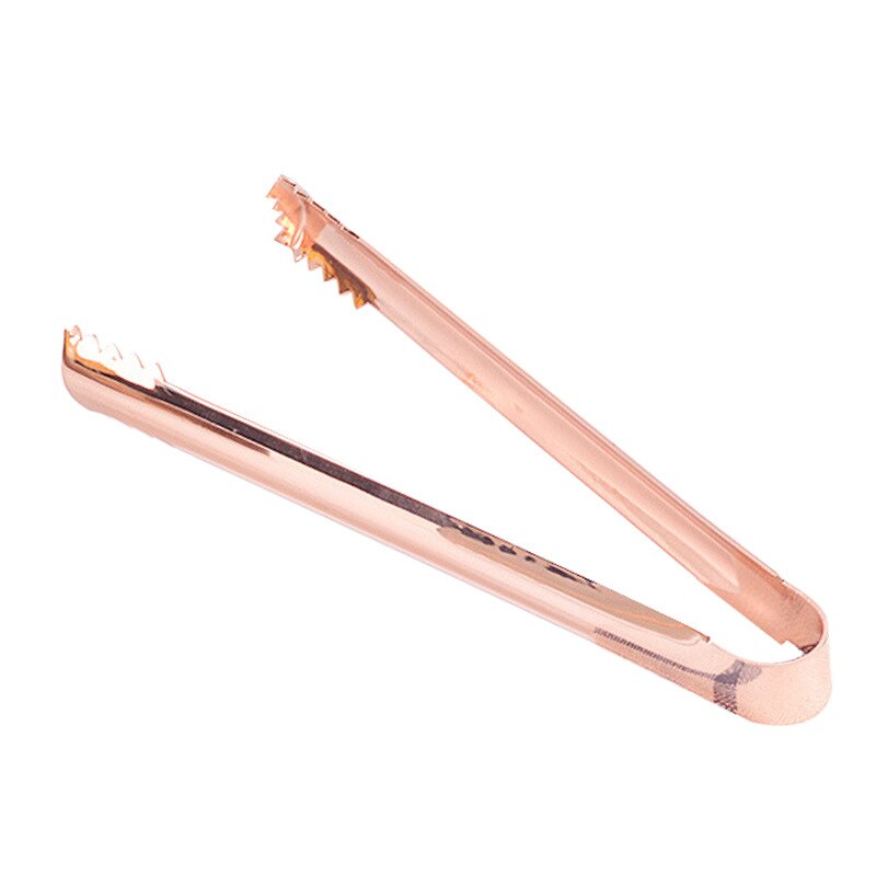 Bbq Clip 304 Roestvrij Staal Extra Lange Pincet Voedsel Clip Bbq Vlees Rundvlees Tong Met Precisie Gekartelde Tips: Rose Gold