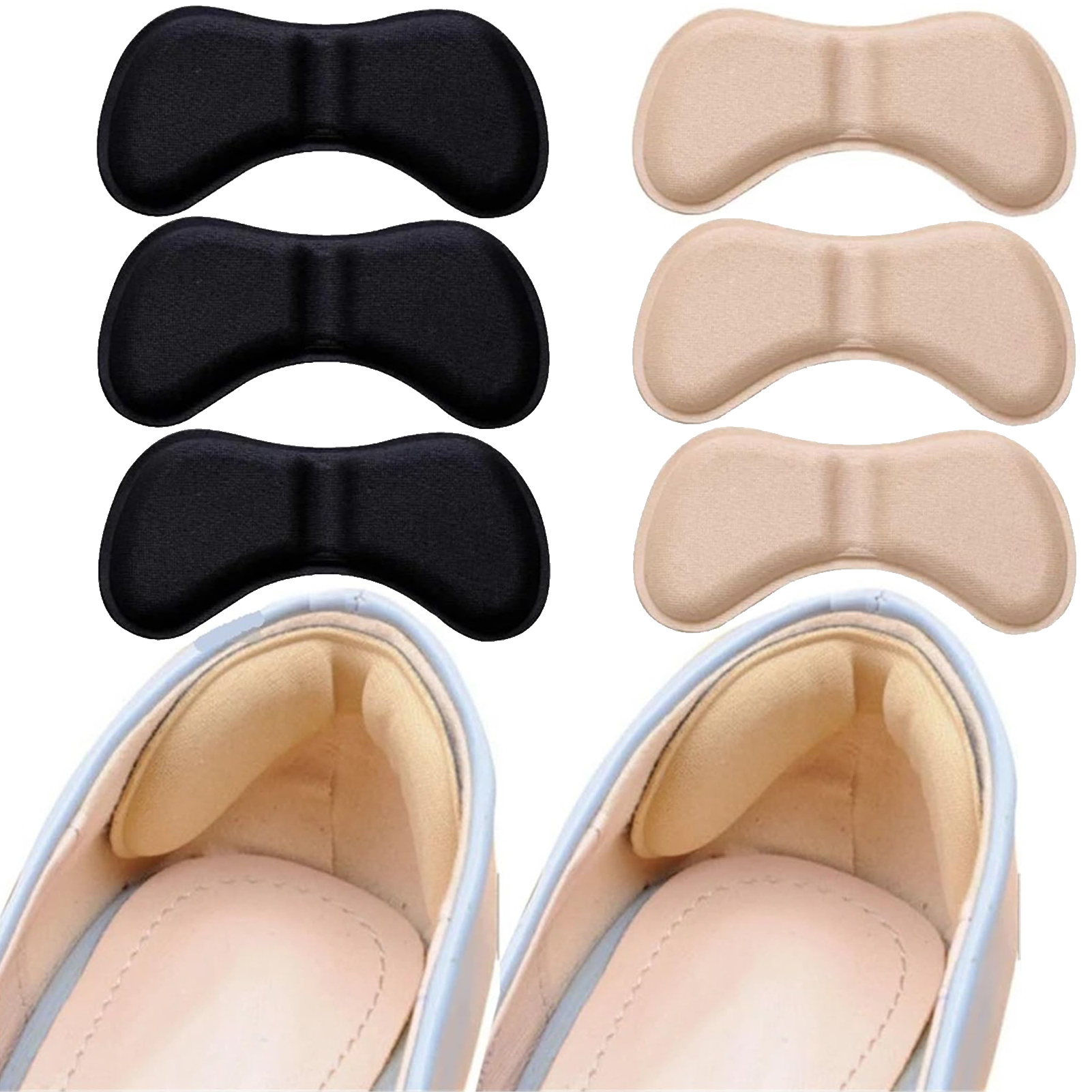 8 Pcs Heel Pads For Too Big Shoes Self-Adhesive Heel Protectors Heel Inserts Improved Shoe Fit And Comfort Prevent Heel Slip