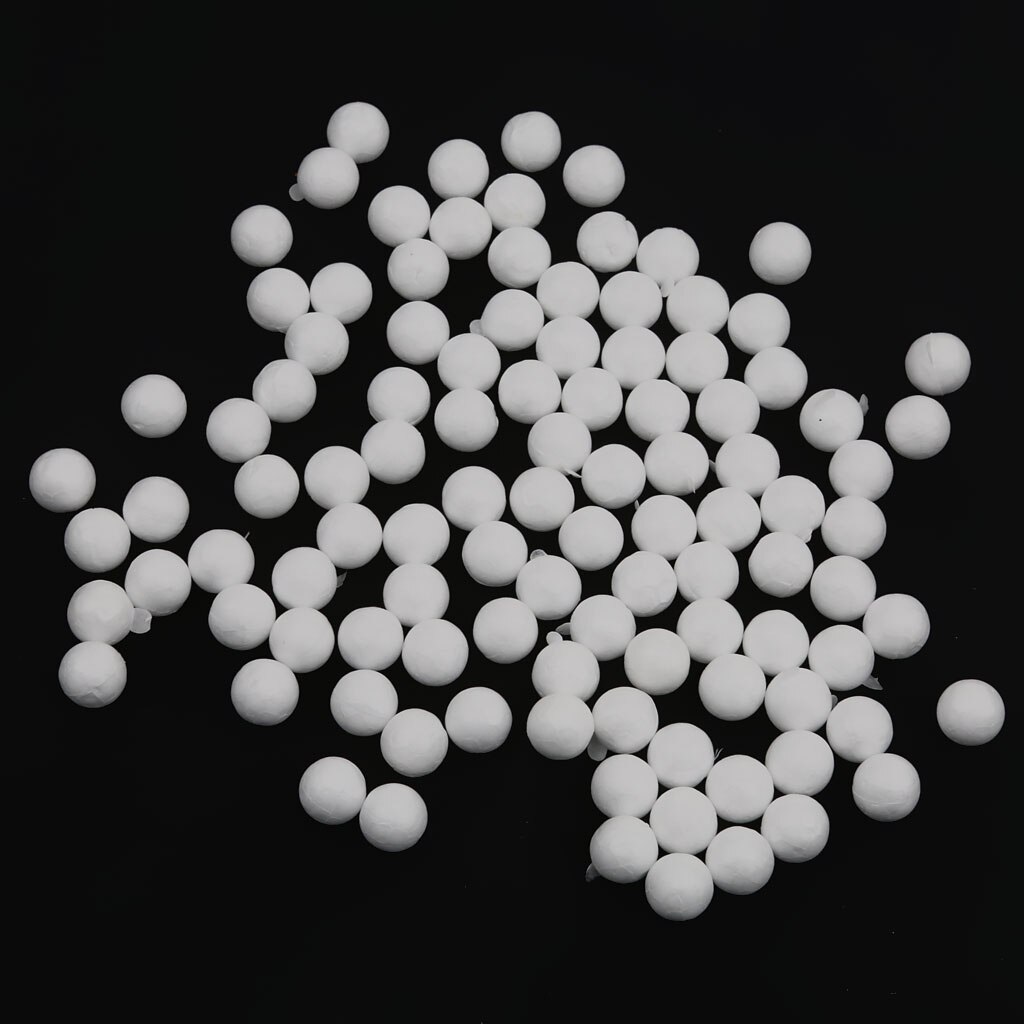 100 Bolas De Espuma De Poliestireno Blancas 10 Mm - Para Manualidades, Modelado, Decoración