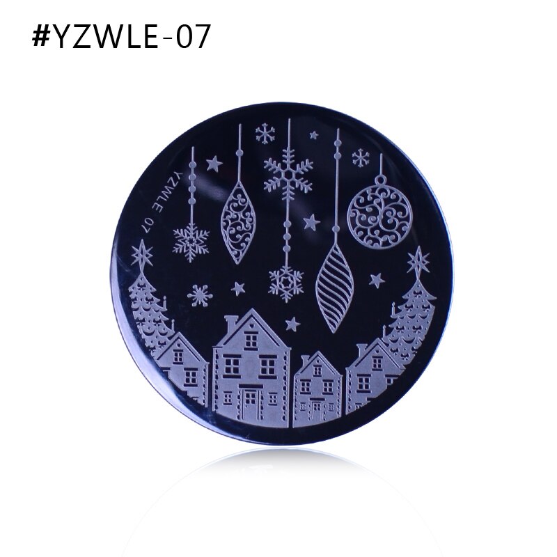 Christmas Nail Stamping Plates Nail Stamp Polish Image Nail Art Image 55mm Stamp Stamping Manicure Template Tools: YZWLE-07