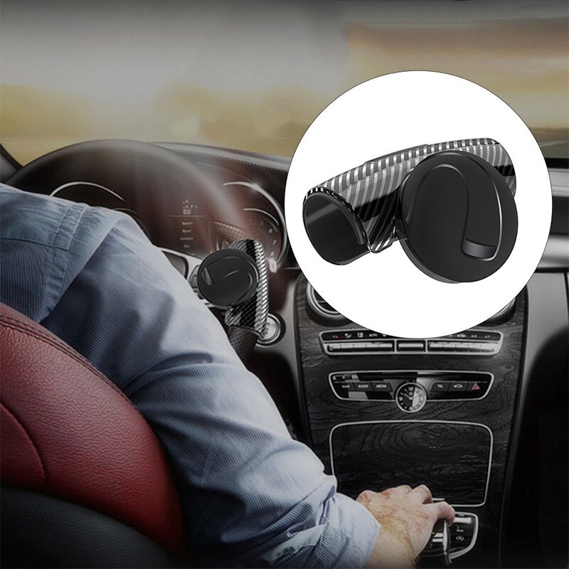 Auto stuurwiel booster zwart siliconen comfortabele flexibele draaiknop hulpstuk bedieningshendel grip 85 x 55mm