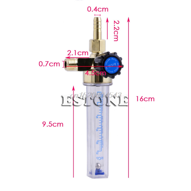 7mm modhager 1/4pt 0.15 mpa flowmåler gas argon ar /co2 regulator svejsning  r08 salg&amp