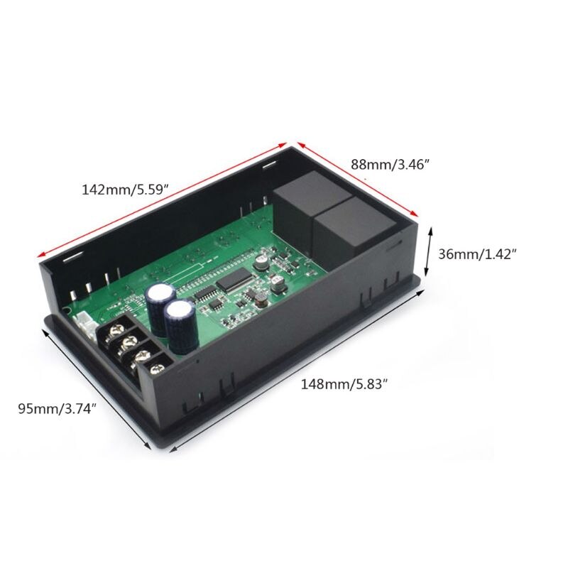 LCD Smart Digital Display 0~100% Adjustable 60A PWM DC 10-55V Motor Speed Controller Timing Reversible