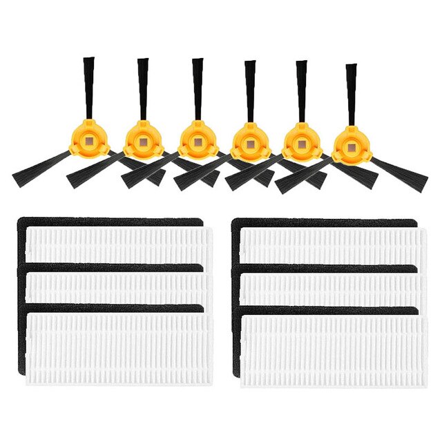 Main Roller Side Brush Hepa Air Filter Mop Cloth for Eufy RoboVac 11 11C Robot Vacuum Cleaner: Set 6