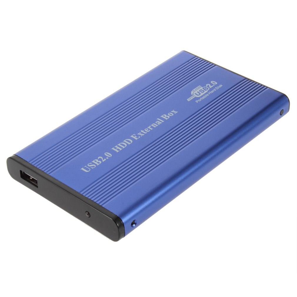 USB 2.0 2.5 pouces boîtier pour ordinateur portable boîtier externe en alliage d'aluminium-magnésium IDE boîtier pour pilote dur Bule 127*75*13mm ONLENY