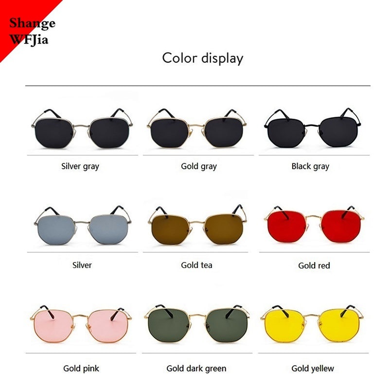 Men Hexagon Sunglases Women Brand Driving Shades Male Sunglasses For Men's Glasses Gafas De sol UV400