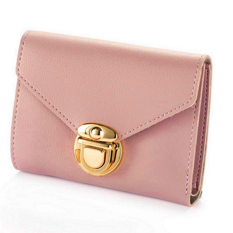 Trifold PU Leather Wallet voor Vrouwen Credit Kaarthouder Korte Portemonnee CUN 668