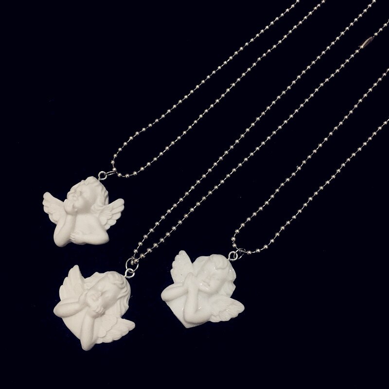 Hanger Rvs Ketting Leuke Cupido Angel Lange Keten Baby Vormige Sieraden Sweetheart voor Vrouwen Mannen Vriendschap Meisje