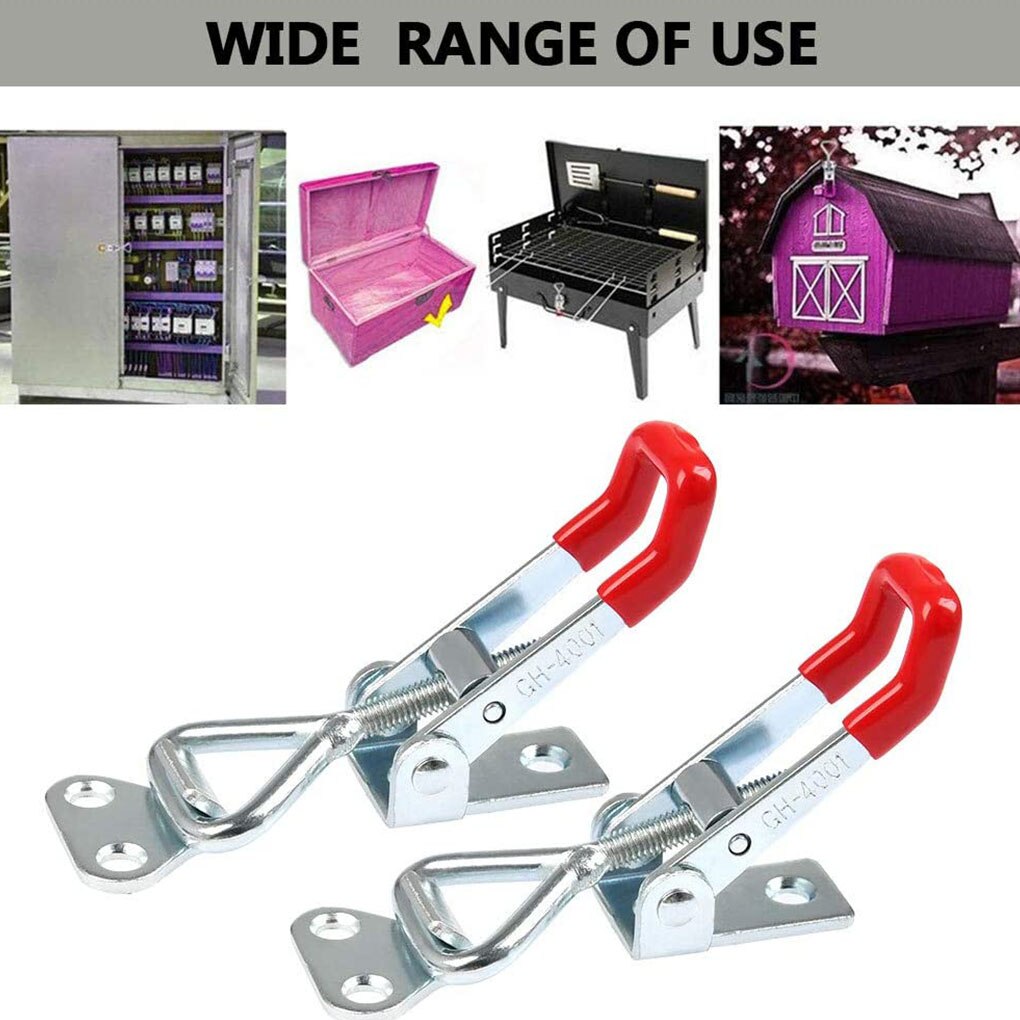 GH-4001 Adjustable Heavy Duty Bolt Clamp Antislip Metal Door Bolts Latch Hasps for Cabinet Box