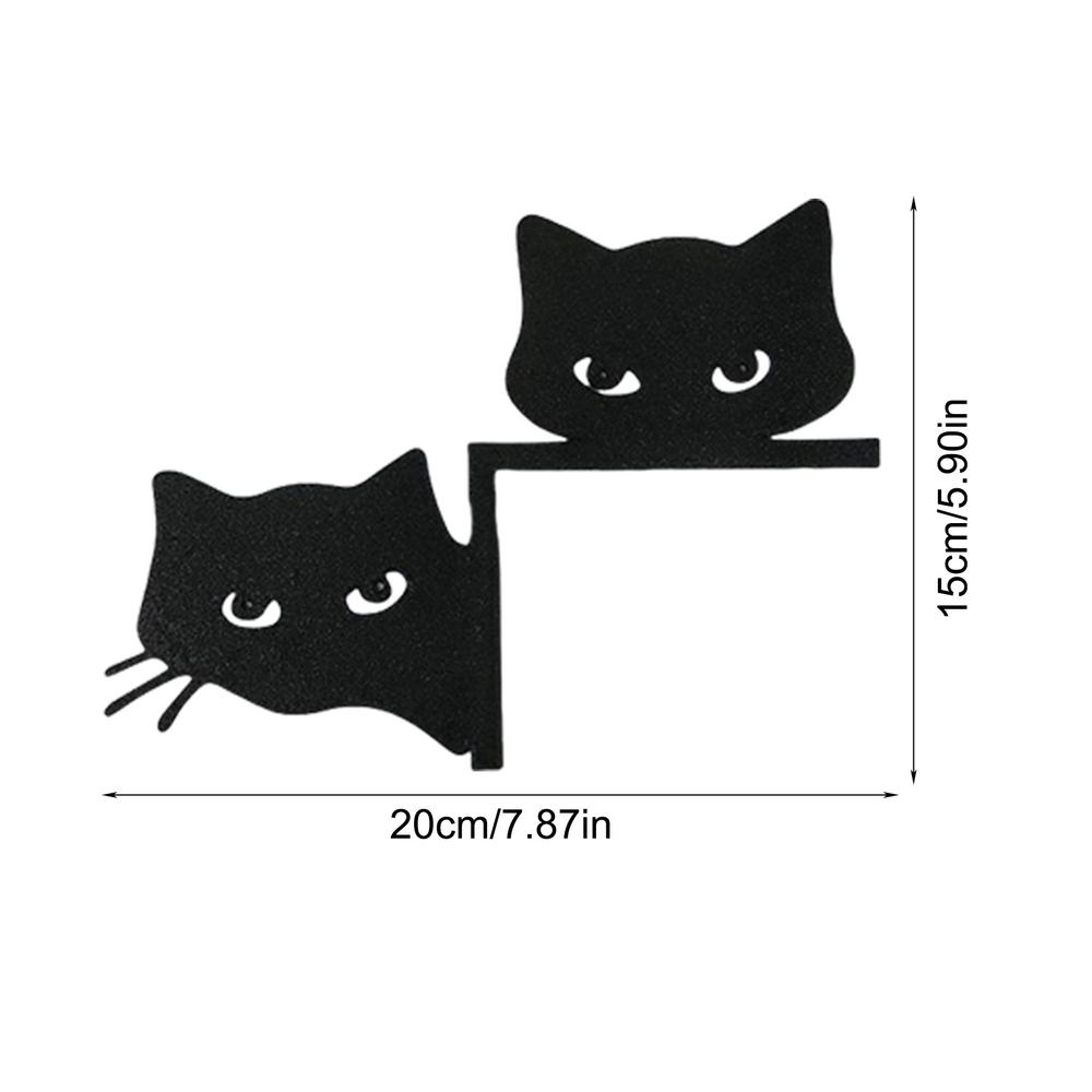 Indoor Halloween Door Toppers Corner Sign Cat Silhouette Decorative Signs & Plaques Cat Black Hanging Ornament Doors Frame Decor: Red