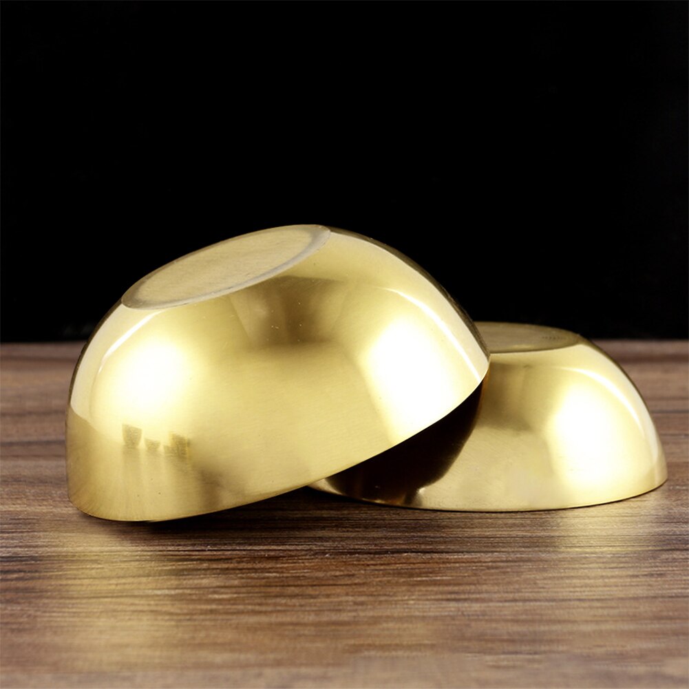 God-utensilio de cocina para adorar a Buda, agua lisa, arroz, dizi, templo, decoración para el hogar, tazón budista, de latón dorado
