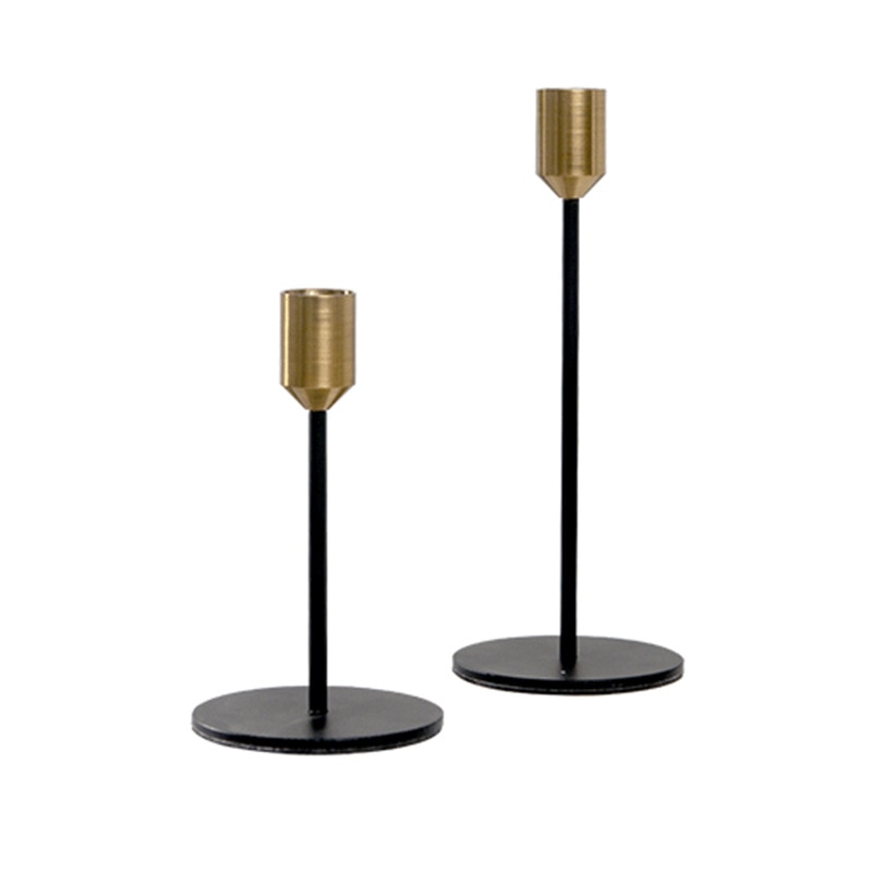Chandelier doré avec métal noir, Style moderne, décoration de Bar, fête, maison, chandelier, bougeoirs