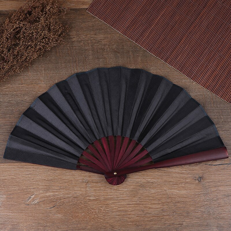 Éventail chinois pliable en bambou de couleur unie, 1 pièce, fournitures de fête à domicile pour hommes/femmes