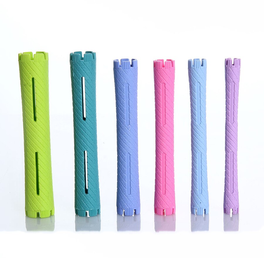 Rulos rizadores de pelo largo, varillas de permanente fría, barra ondulada, herramientas de peinado para peluquería, herramienta de bricolaje para el hogar, oferta UN720, 6 unids/lote por paquete