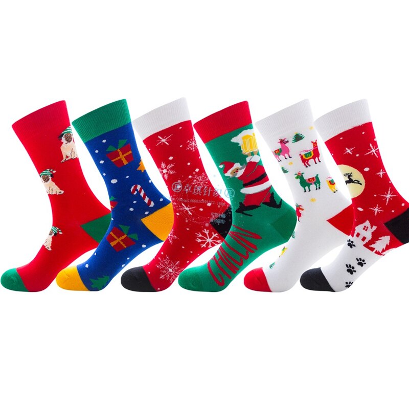 1 Paar Mannen Vrouwen Korte Sokken Leuke Elanden En Kerstman Sokken Katoenen Sokken Crew Sokken Kerst sokken Thuis Xmas