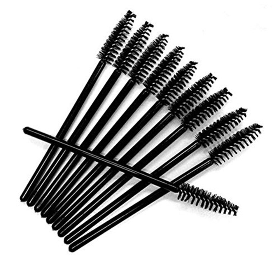 50Stck Wimpern Pinsel Einweg Wimpern Verlängerung Pinsel machen-hoch Kosmetische Werkzeug für Wimpern Reinigung Maskara Zauberstäbe Applikator: Schwarz