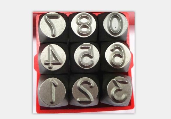 Super Hard Vanadium Alloy 2/3/4/5/6/8mm 0~9 Number Set Kit Tool die Punch Stamp Iron Plate Steel Plate Stainless steel wood tool