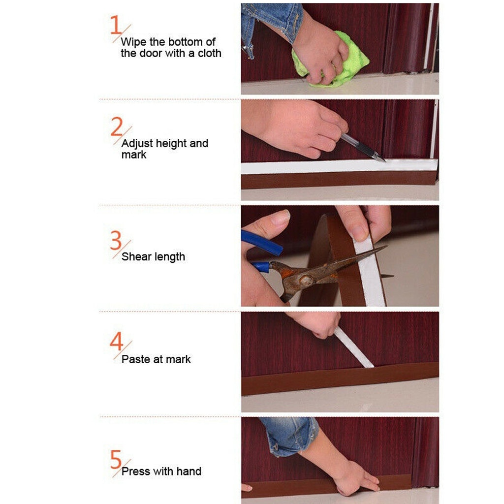 Weatherproof Self-adhesive Doors And Windows Self Adhesive Weather Stripping Door Windows Silicone Draft Stopper Seal Strip