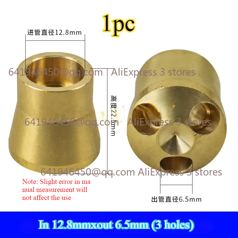 1PC Brass Liquid Distributor Refrigerant Distributor for Air Conditioner Refrigerator Diverter Copper Joint Refrigeration Parts: Red