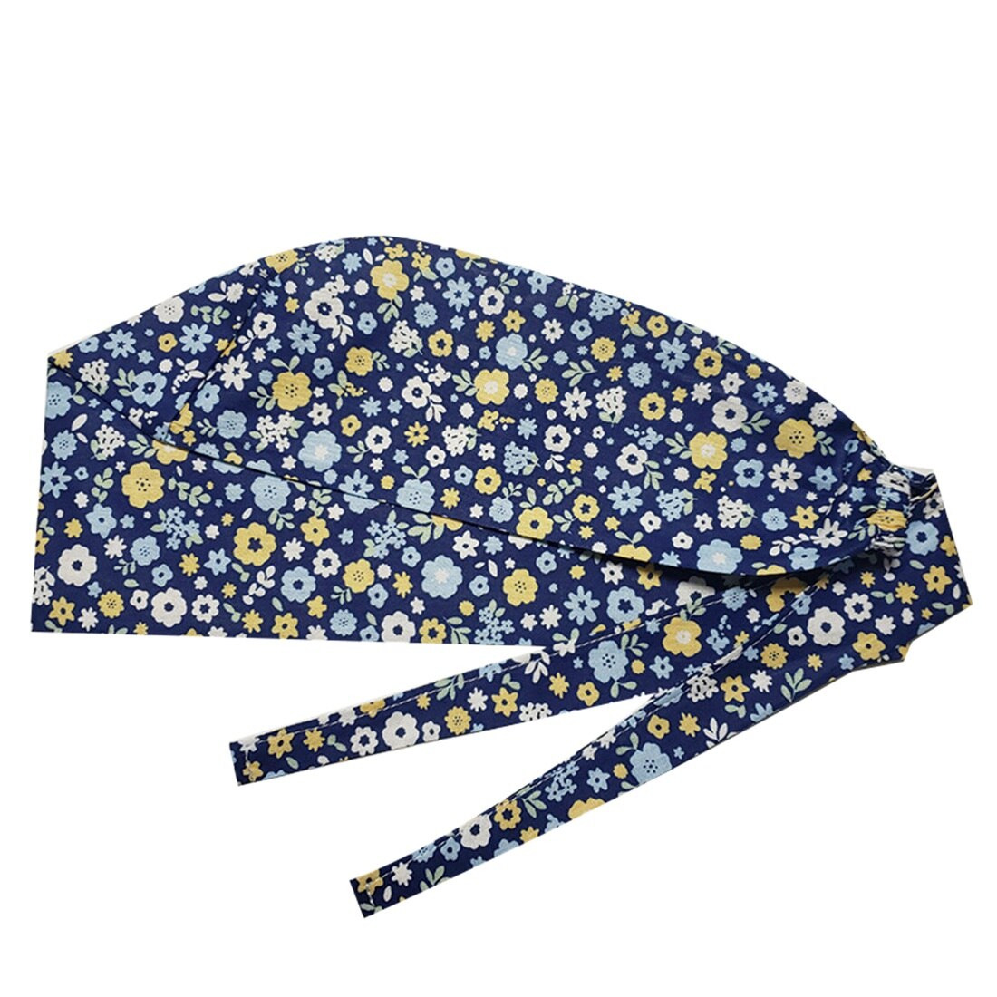 Printing Hat Breathable Beauty Salon Cap Unisex Laboratory Work Hat Adjustable Tieback Work Cap: 8