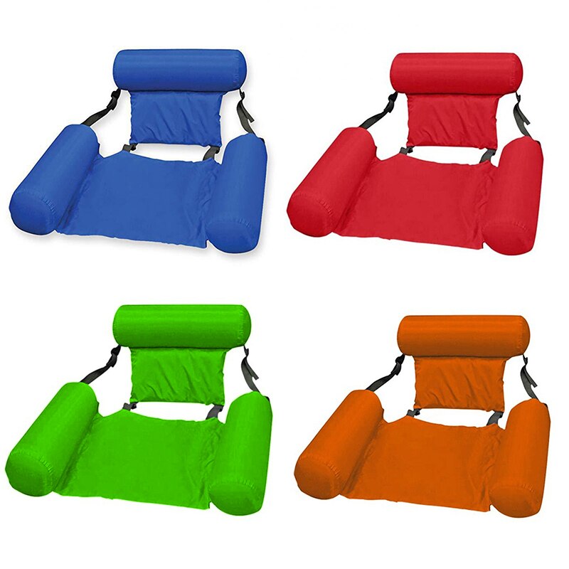 Pvc zomer opblaasbare opvouwbare rij zwembad water hangmat luchtbedden bed strand watersport ligstoel stoel