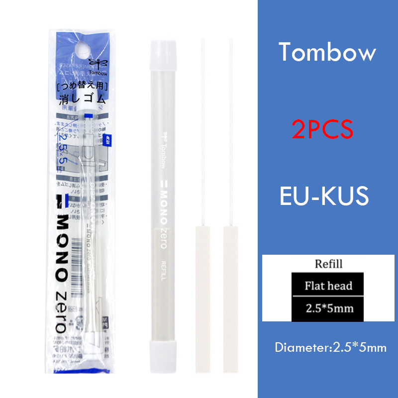 Tombow MONO Zero Pen Push Gumka Ołówek Guma ластик Japońskie artykuły papiernicze dla artystów Materiały dla uczniów Rysowanie Wymienny wkład: Black