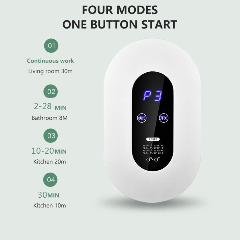 100mg ozon generator luftrenser anion generator negativ ion generator til køkken badeværelse