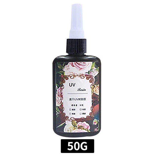 UV Resin Art Epoxy Shaped Pendant Mold Portable Uv Supplies Quick-Drying Transparent Uv Glue DIY Craft: 50g
