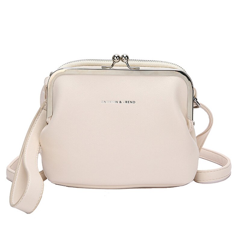 Luxe dames schoudertas van pu leer, dames messenger crossbody tas, tote bags, party avond clutch tassen: Witte schoudertas