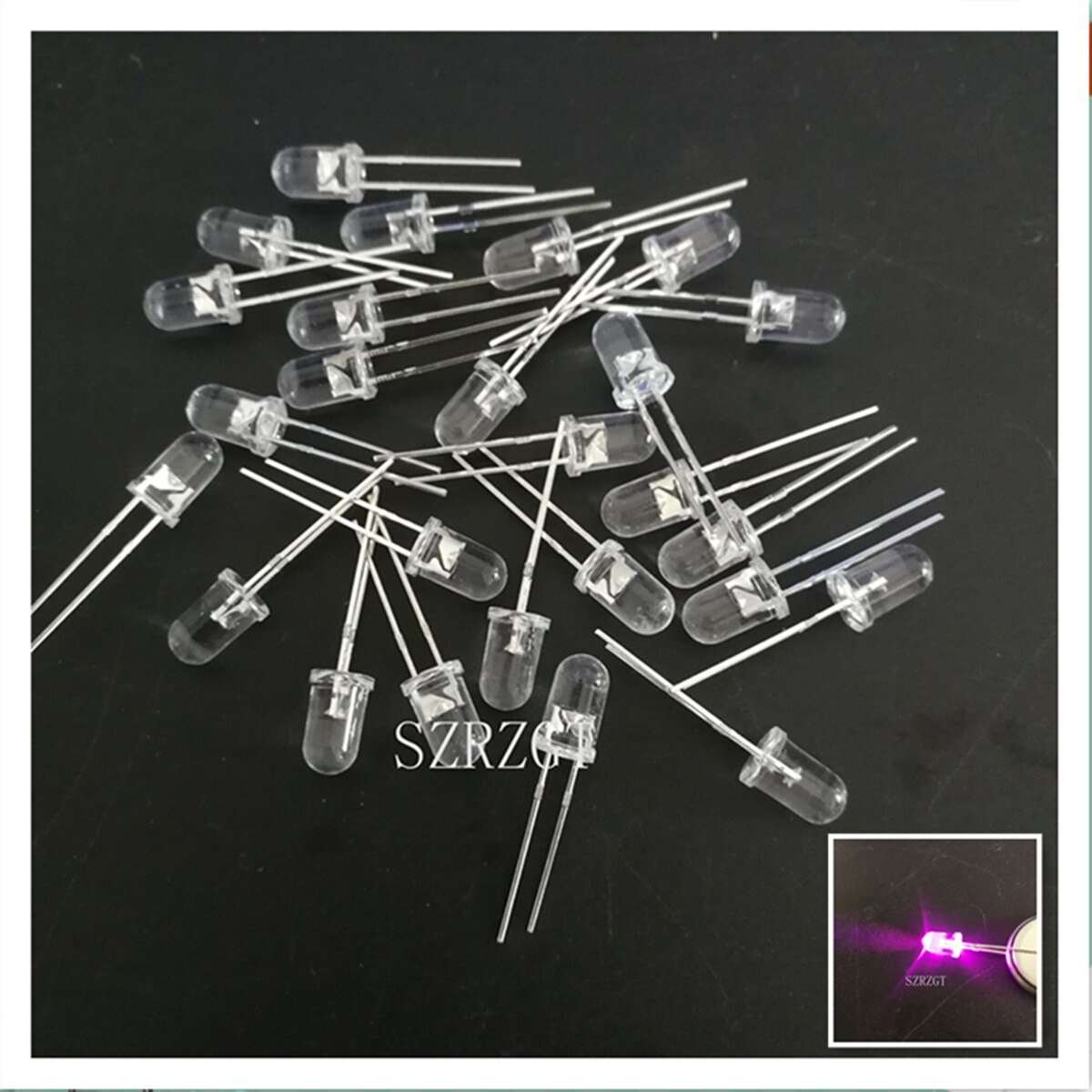 1000pcs 5mm led white/blue/red/yellow/green/pink light bulbs / 5MM White Colour LED emitting diode F5mm White LED: Pink