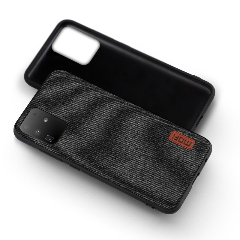 Mofi Case Voor Samsung S20 Case Doek Stof Back Cover Voor Galaxy S20 + Plus Siliconen Business Capas S20 Ultra coque Case: for S20 Ultra / black