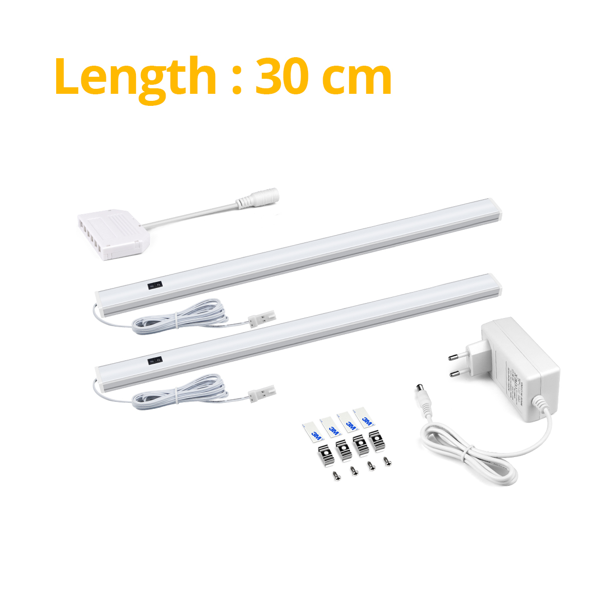 LED-Leuchten, starre Streifen, Barra de LUCES, LED-Leiste für die Aufbewahrung von Küchenschränken, parallele Beleuchtung, DC12 V, Handfeger-Bewegungsmelder-Röhren: Beige / Licht Grün