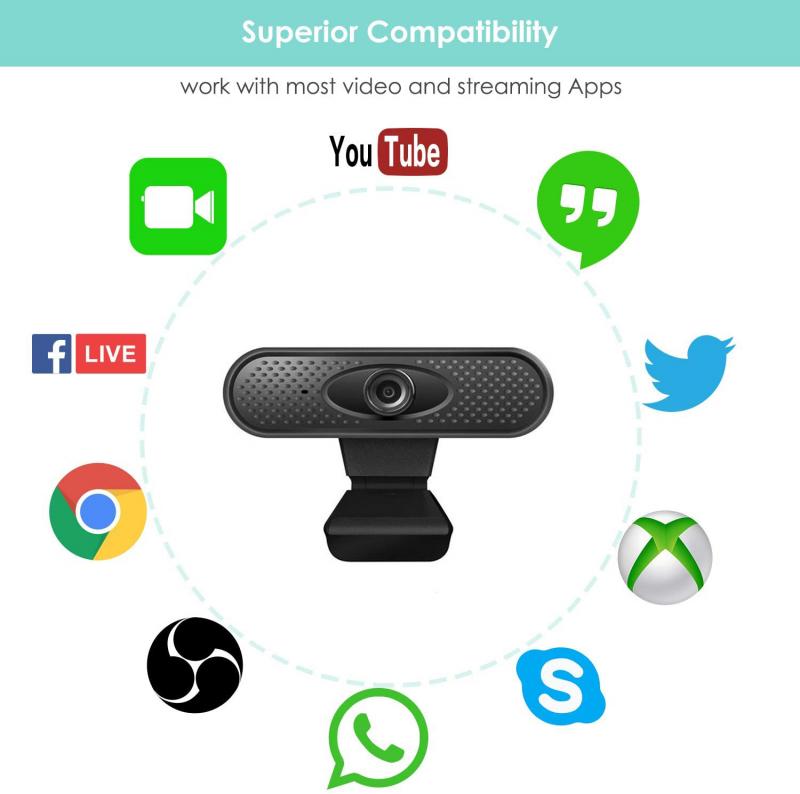 Full Hd 1080P Autofocus Webcam Voor Laptops En Desktops Android Tv Driver-Gratis Webcam Met Stereo Mic voor Video Opnemen Call